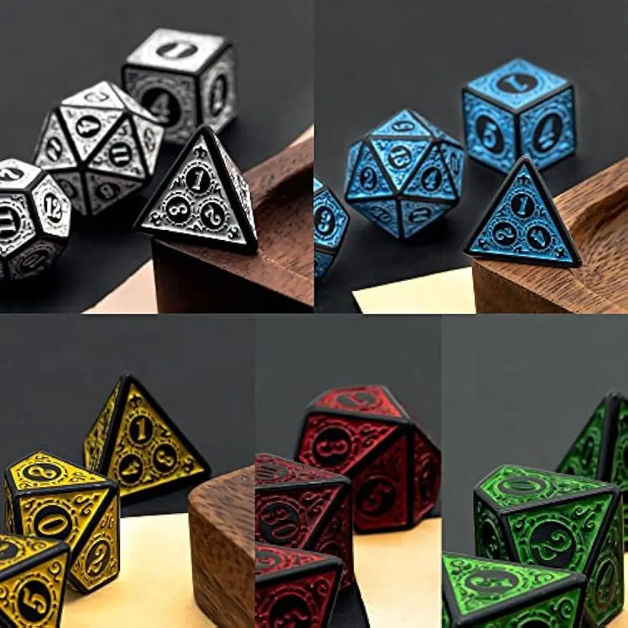 Polyhedral Dice Set (35pcs) with Leather Dice Bag, D&D Dice for Dungeons and Dragons, RPG, MTG Table Games