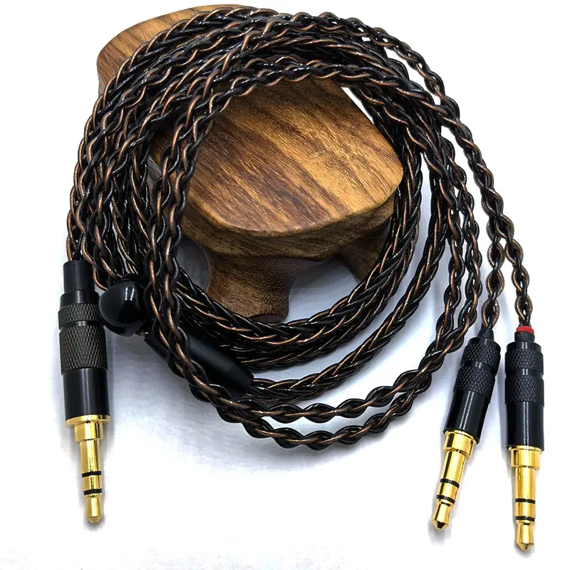 8 Core HE400SE Cable 3.5/2.5/4.4mm Plug to 2* 3.5mm plug  for Hifiman SUNDARA Ananda HE400SE Denon AH-D600 SONY MDR Z1R ...