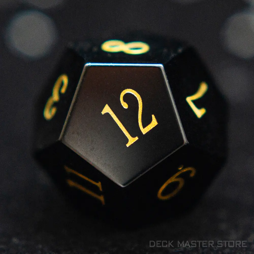Black Obsidian Dice Polyhedral Gemstone Various Shapes Digital D20 DnD Dice for D&D TRPG Tabletop Games Board Games Dice