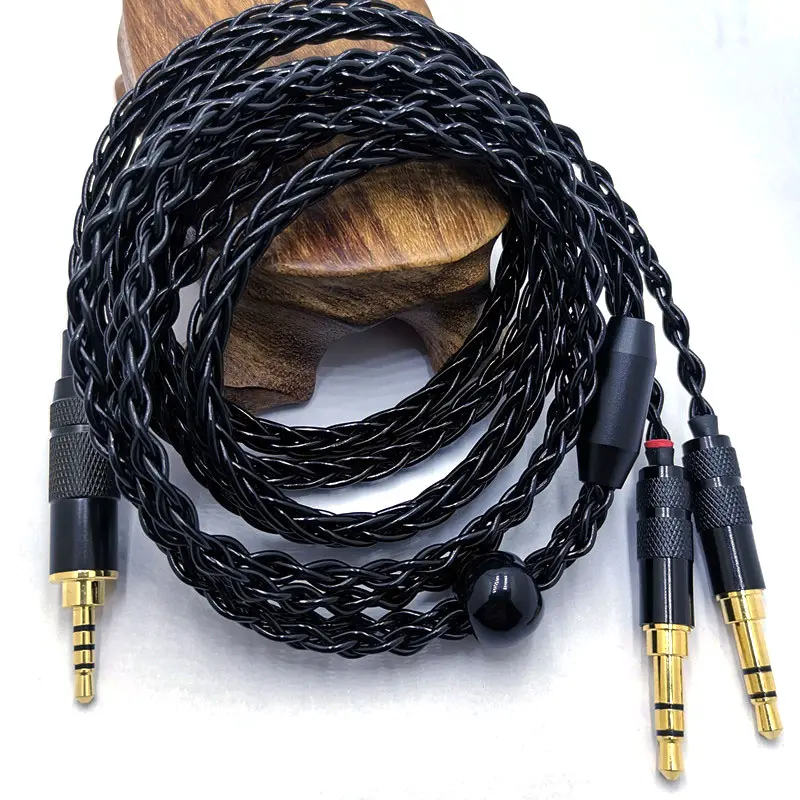 8 Core HE400SE Cable 3.5/2.5/4.4mm Plug to 2* 3.5mm plug  for Hifiman SUNDARA Ananda HE400SE Denon AH-D600 SONY MDR Z1R ...