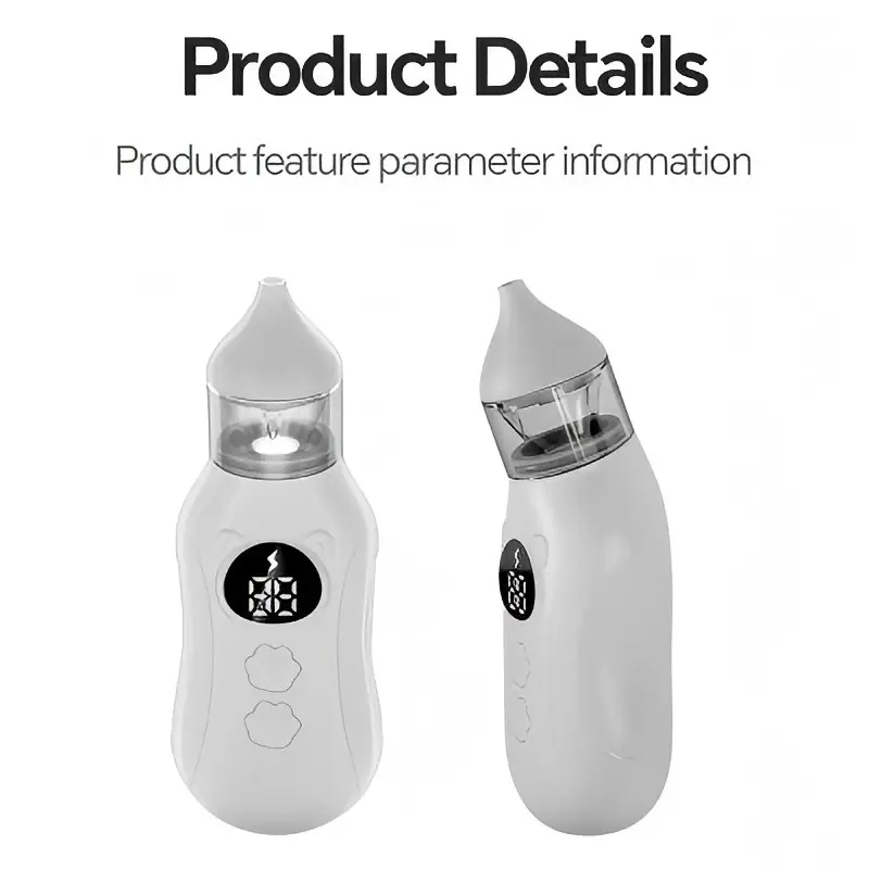 Baby Electric Nasal Aspirator Nose Sucker for Baby & Toddler Rechargeable Nose Cleaner with 9 Suction Levels 2 Silicone Tips