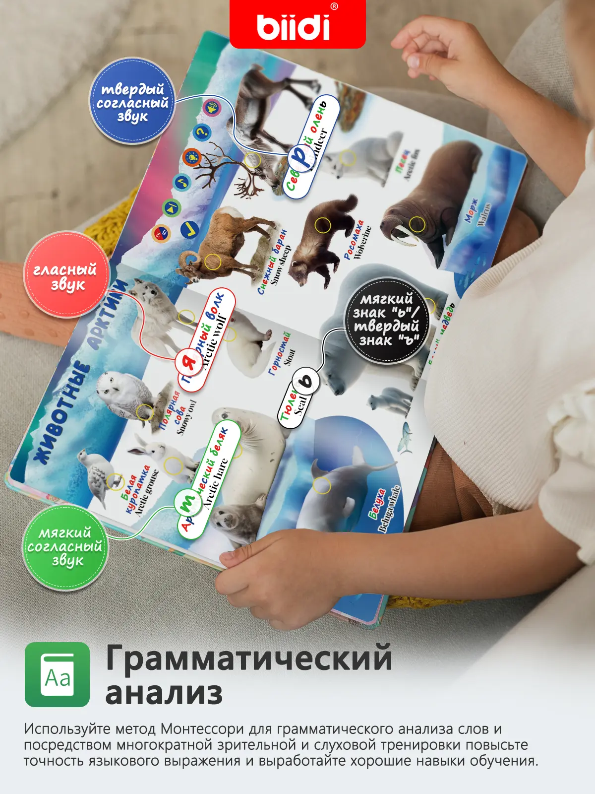 Montessori eBooks Learning Books English Russian Bilingual Books Animal World Talking Books Gifts for 2 Year Olds