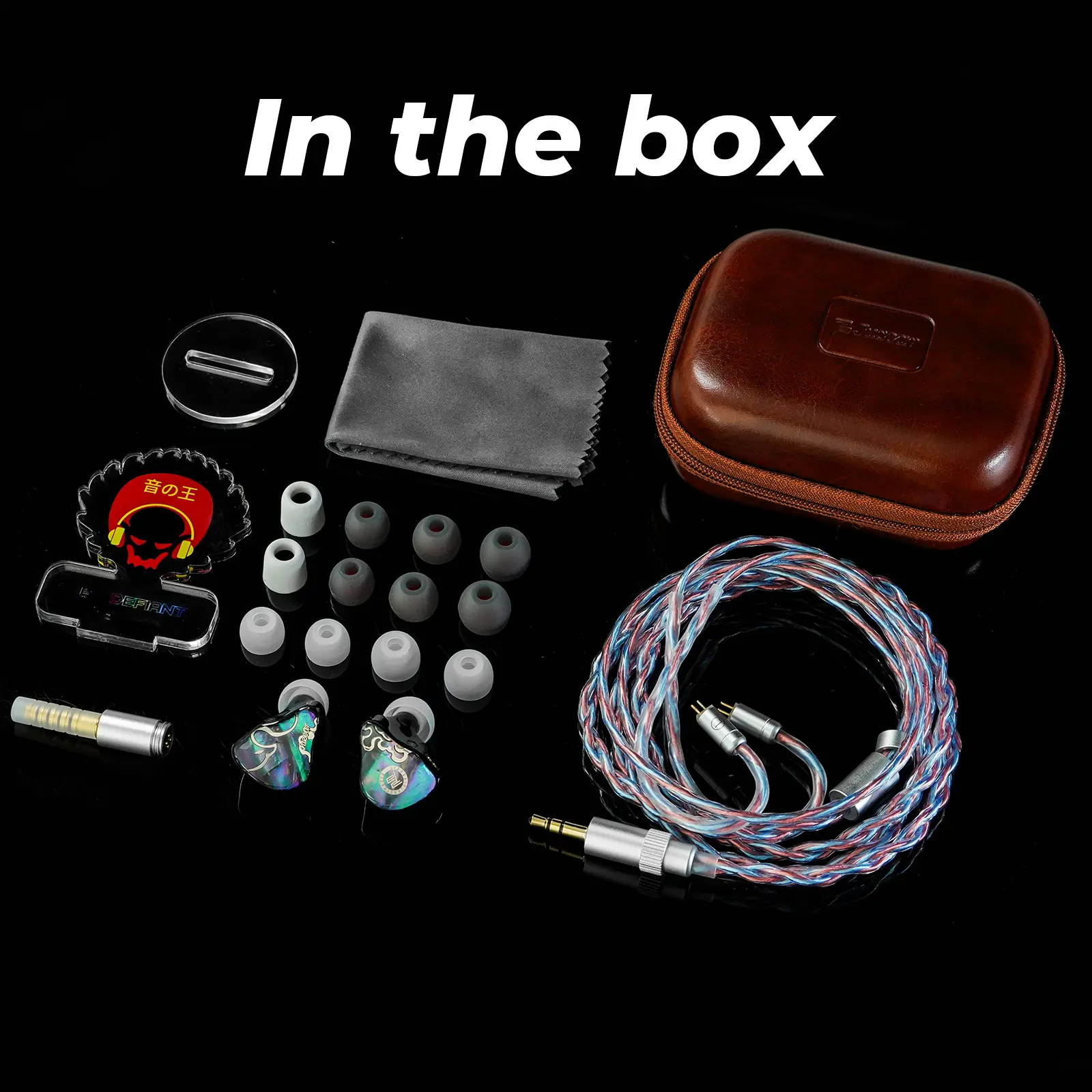 JUZEAR x Z Reviews Defiant 1DD+3BA Hybrid In-ear Earphones 3-Way Crossover HiFi Headset with 3.5+4.4mm Replaceable Plugs Cable