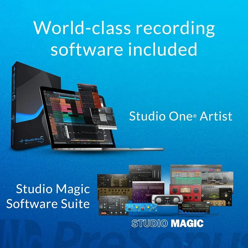 AudioBox 96 25th Anniversary Studio Ultimate Bundle Complete Recording Kit with Studio One Artist DAW Software