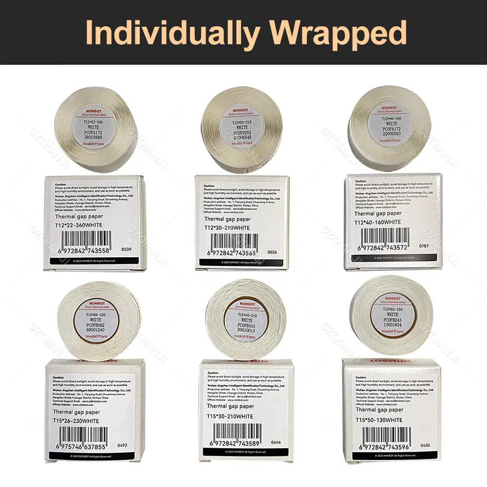 Niimbot D11 D110 D101 Label Printer Sticker Waterproof Anti-Oil Price Tape Scratch-Resistant Label Maker Adhesive Paper Rolls