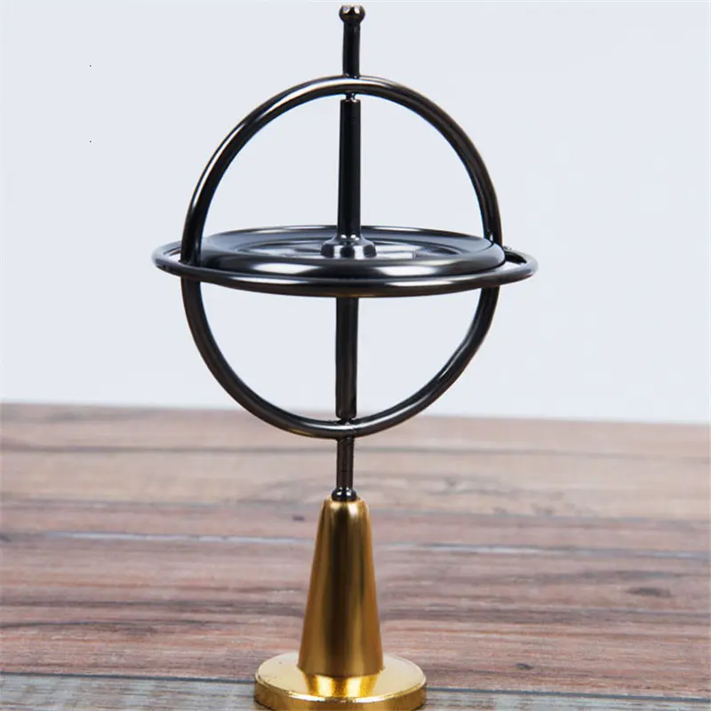 Creative Scientific Learning Metal Finger Gyroscope Gyro Top Pressure Relieve Classic Toy Educational Toy For Children