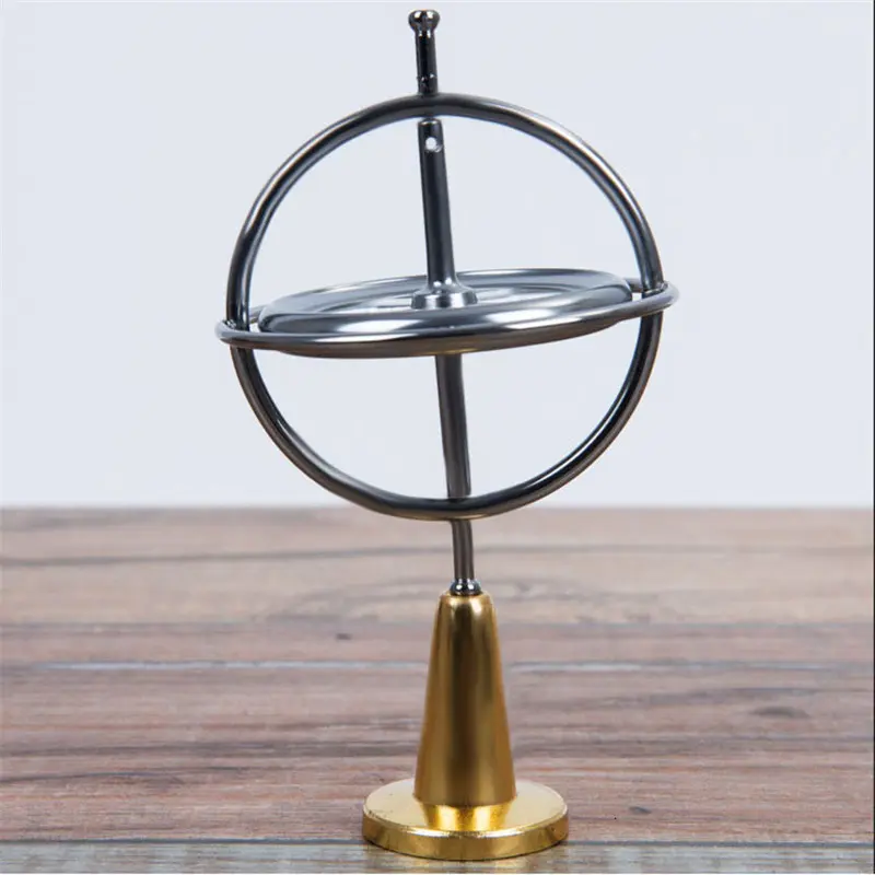 Creative Scientific Learning Metal Finger Gyroscope Gyro Top Pressure Relieve Classic Toy Educational Toy For Children