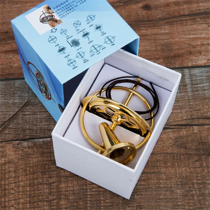 Creative Scientific Learning Metal Finger Gyroscope Gyro Top Pressure Relieve Classic Toy Educational Toy For Children