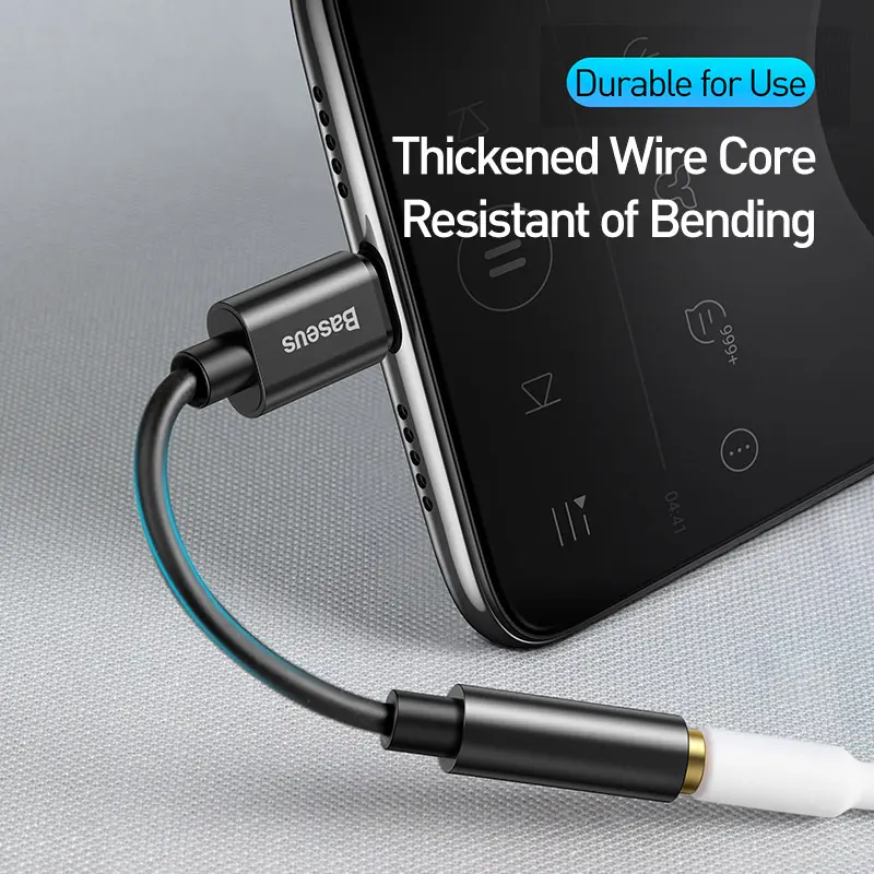 Baseus Type C to 3.5mm Aux Adapter Earphone USB C Cable Headphones Adapter 3.5 Jack Audio cable For Huawei P20 Xiaomi Mi 10