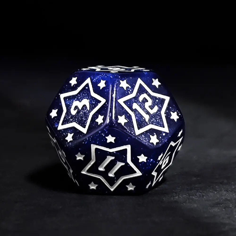 7-Piece Set of Star Dice And Plastic Bag Packaging Set Acrylic Material Polygonal Dice Suitable for Entertainment Tabletop Games