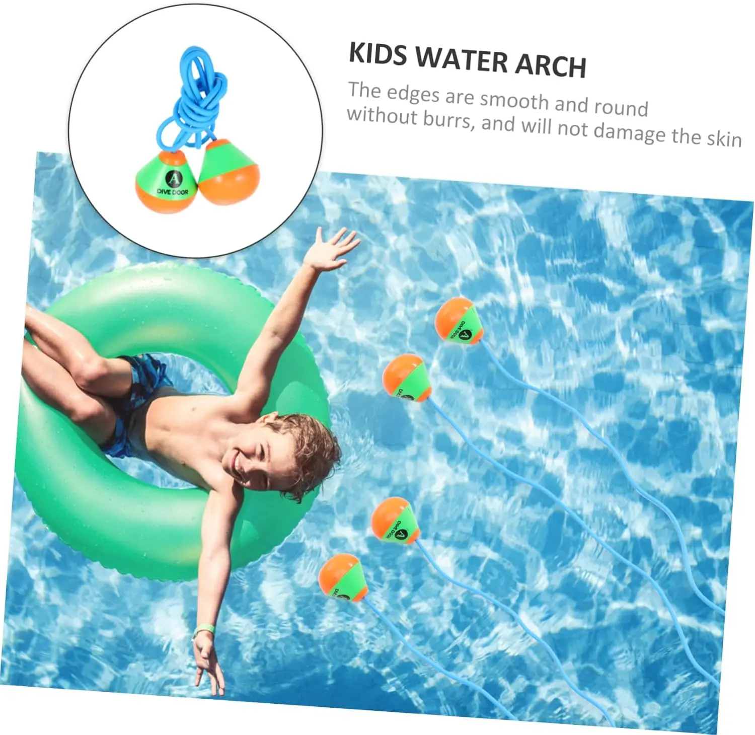 2 Pcs Swim Toy Dive Swim Thru Door Pool Underwater Toy Reusable Through Door Diving Funny Swimming Games for Adults Kids
