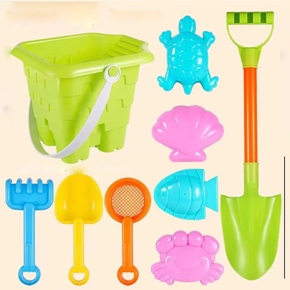Children Beach Toys Beach Digging Set for Kids Castle Sandbox Bucket Thickened Play House Beach Shovel Outdoor Toys
