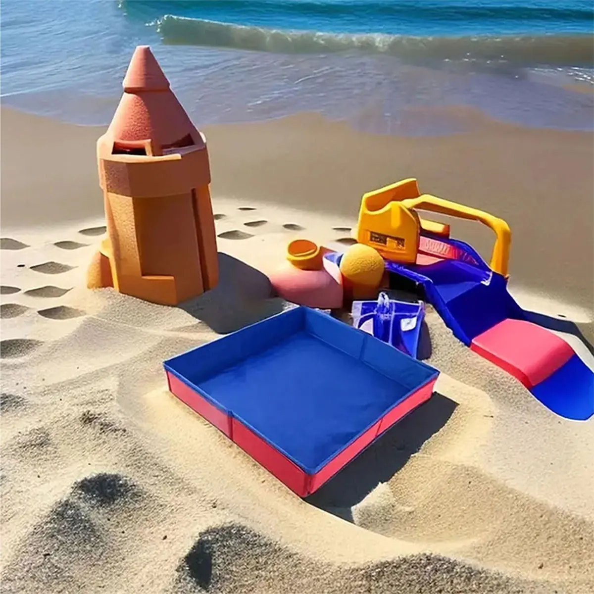Beach Toys for Kids Sandbox for Beach Children Outdoor Games Sand Castle Toys Sand Box for Kids Boys Girl for Christmas Birthday