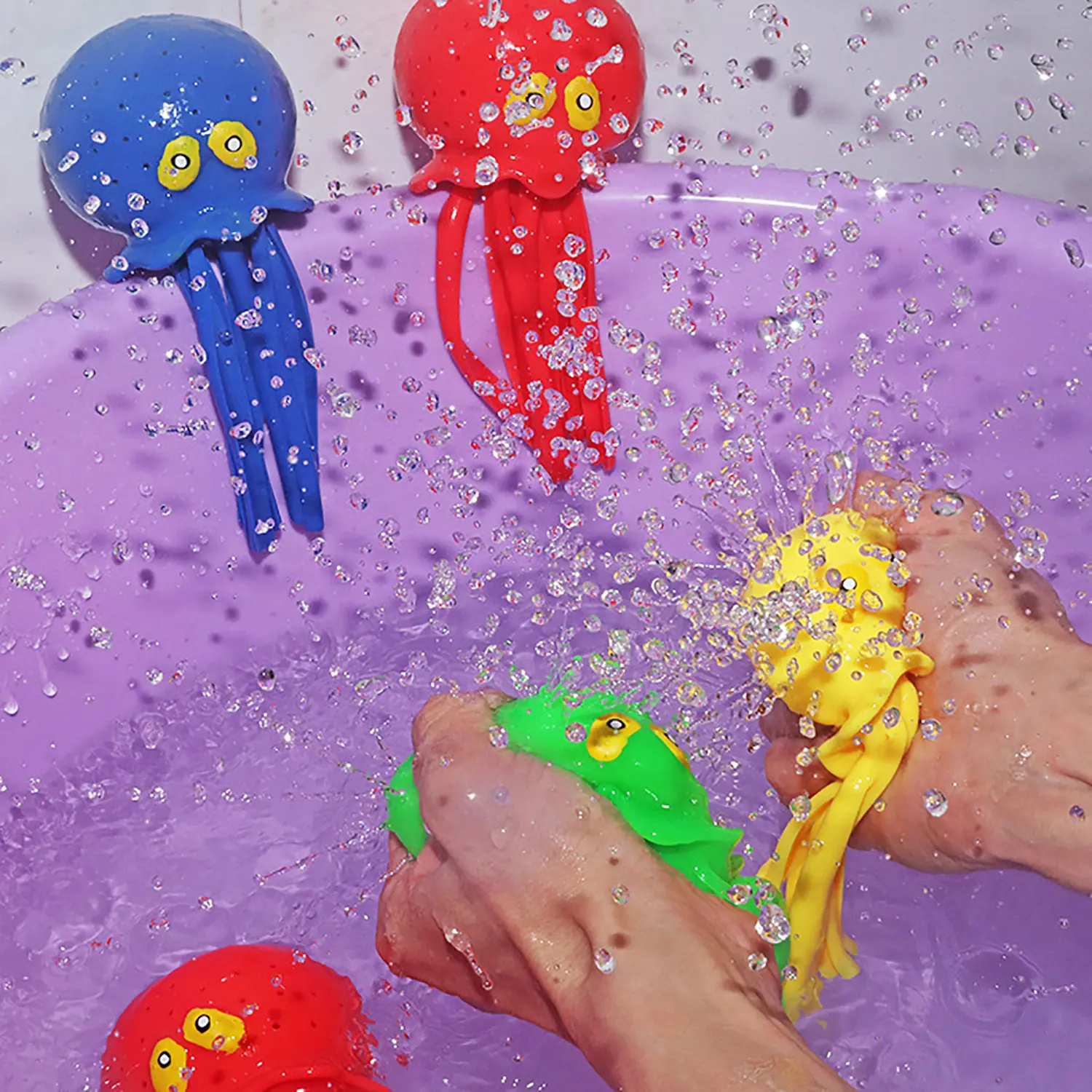 Luminescent Water Spray Octopus Sponge Absorbs Water Octopus Swimming Shower Toy Children's Summer Water Playing