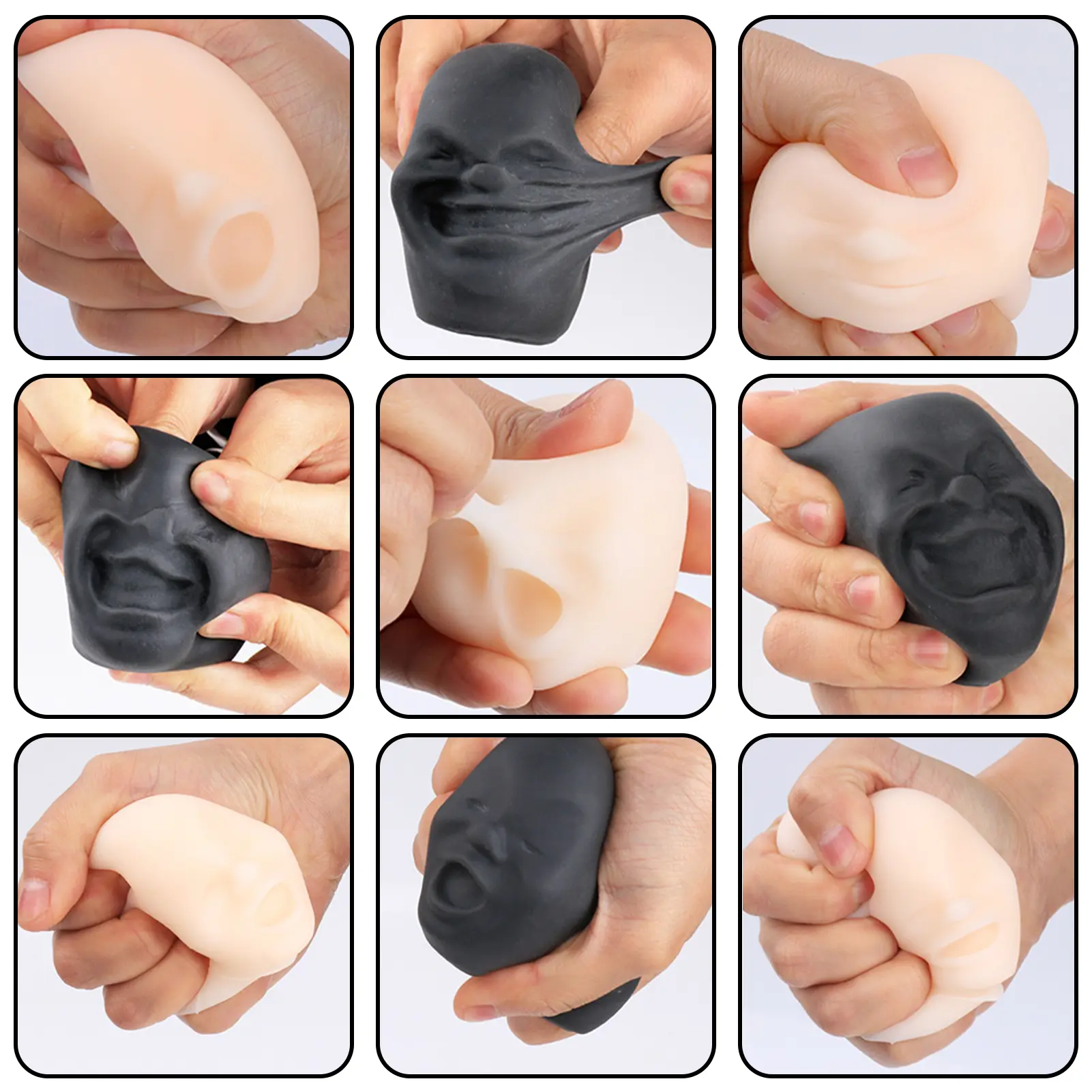 Human Face Emotion Vent Ball Resin Relax Doll Fun Novelty Caomaru Antistress Ball Toy Adult Stress Relieve Novelty Toys Gifts ﻿