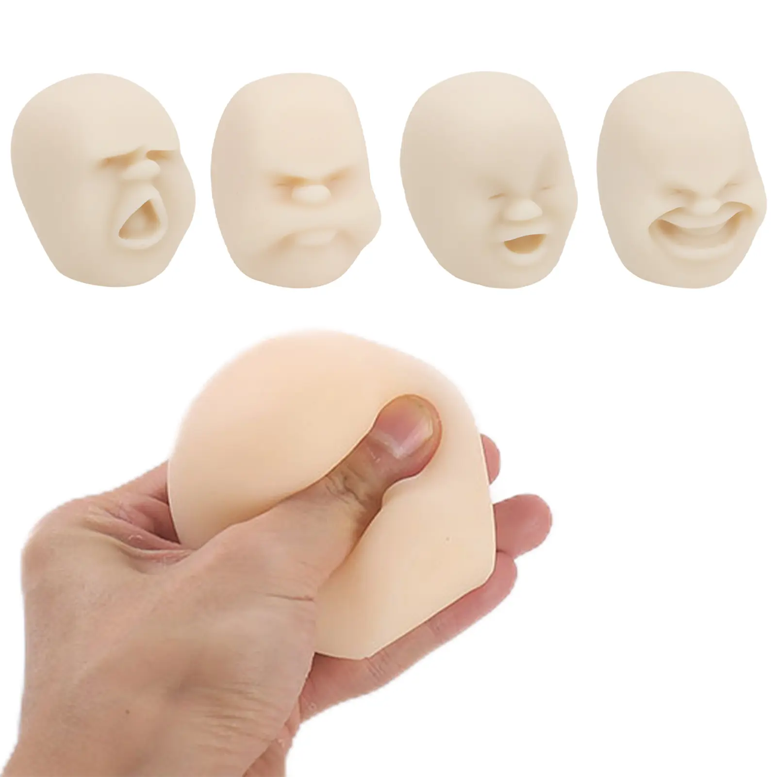 Human Face Emotion Vent Ball Resin Relax Doll Fun Novelty Caomaru Antistress Ball Toy Adult Stress Relieve Novelty Toys Gifts ﻿