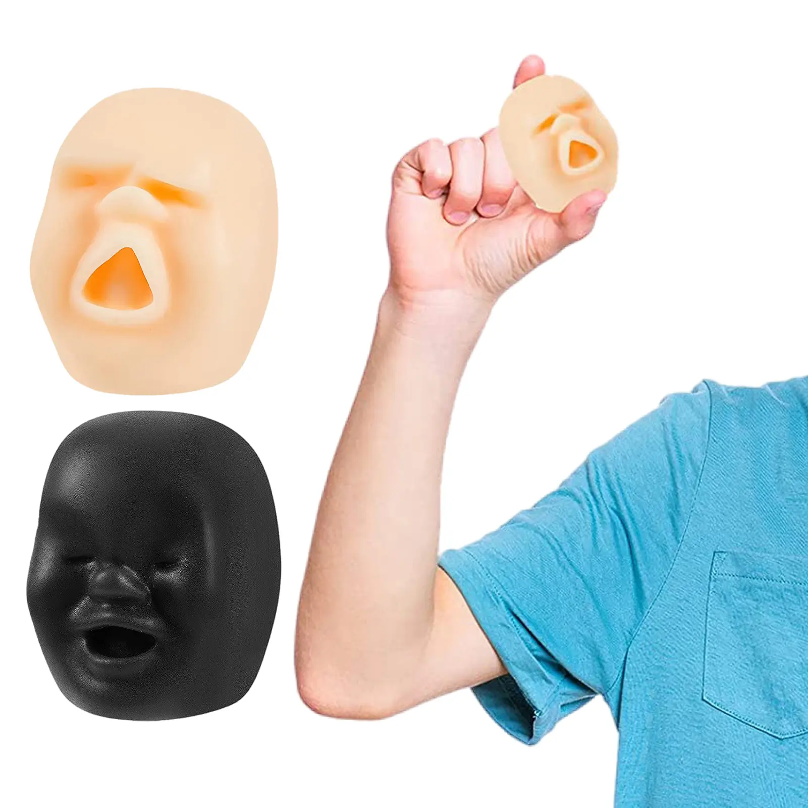 Human Face Emotion Vent Ball Resin Relax Doll Fun Novelty Caomaru Antistress Ball Toy Adult Stress Relieve Novelty Toys Gifts ﻿