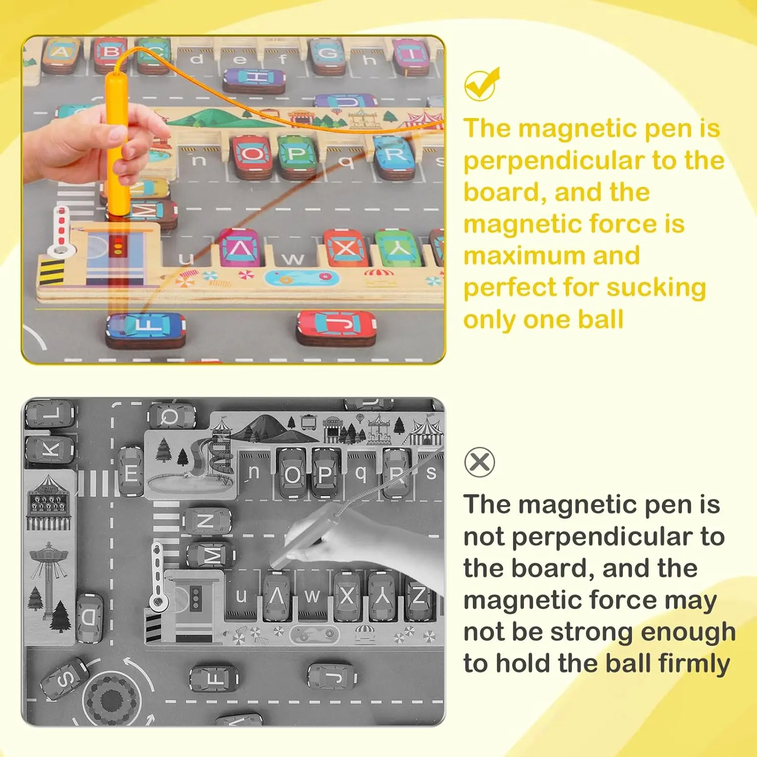 Montessori Magnetic Alphabet Maze Letter Puzzle  Gifts for Kids Parking Lot Puzzles for Children Preschool Girls Boys Kids