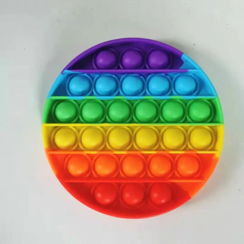 Rainbow Fidget Reliver Stress Toys Push Bubble Antistress Toys Adult Children Simple Dimple Toy To Relieve Autism Kids Game Gift