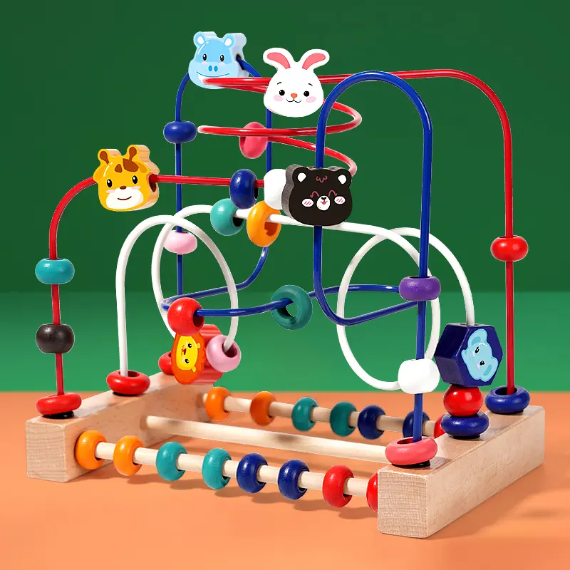 Baby Toddler Early Education Intelligence Building Blocks Beads Attention Span Toys for Boys And Girls Ages 1 to 3