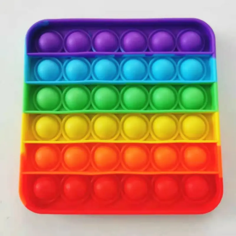 Rainbow Fidget Reliver Stress Toys Push Bubble Antistress Toys Adult Children Simple Dimple Toy To Relieve Autism Kids Game Gift
