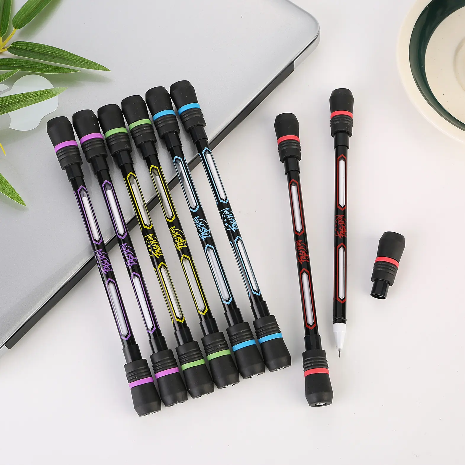 Children's Adult Novelty Funny Creative Finger Toy Anti-pressure Rotary Pen Plastic Rotary Decompressor Non-slip Hand Rotator
