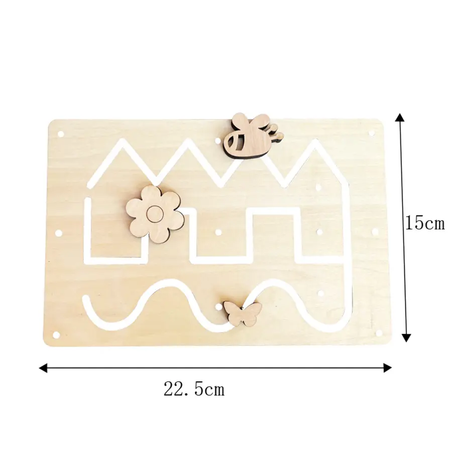 Baby Busy Board DIY Parts Wooden Montessori Sensory Activity Board Accessories for Kids Educational Learning Toys for Children