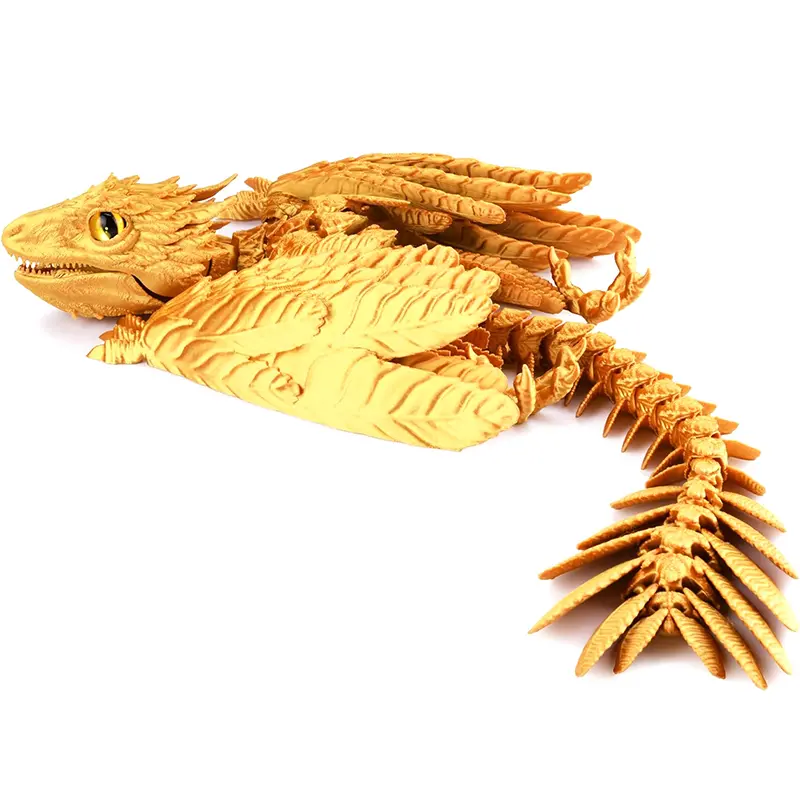 Realistic Feathered Wyvern Dragon Statue 3D Printed Dragons Articulated Fidget Dragon Antistress Toy Desktop Pet Decoration Gift
