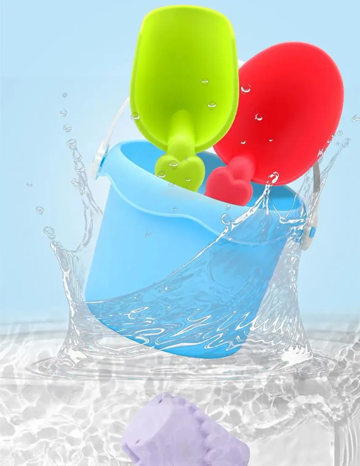 Children summer beach Toys Set for Kids Toddlers Girls Outdoor Sand Bucket Shovels Set Sand Molds Tools Travel Sand glass Toys