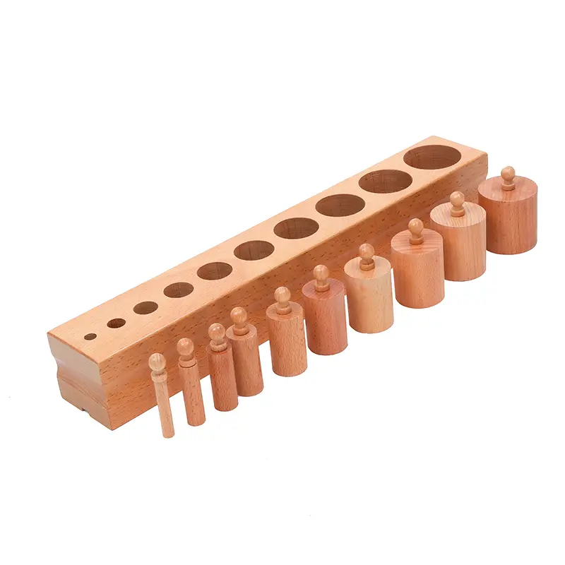 Cylinder Block Set Montessori Sensory Materials for Kids Visual Sense Experience Early Educational Equipment Learning Activities
