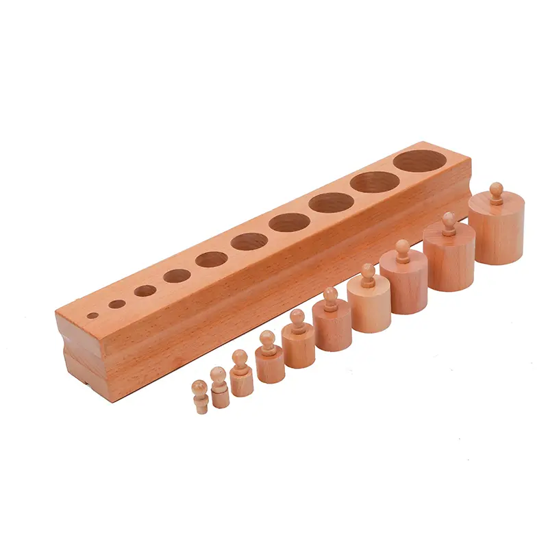 Cylinder Block Set Montessori Sensory Materials for Kids Visual Sense Experience Early Educational Equipment Learning Activities