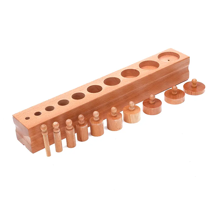 Cylinder Block Set Montessori Sensory Materials for Kids Visual Sense Experience Early Educational Equipment Learning Activities