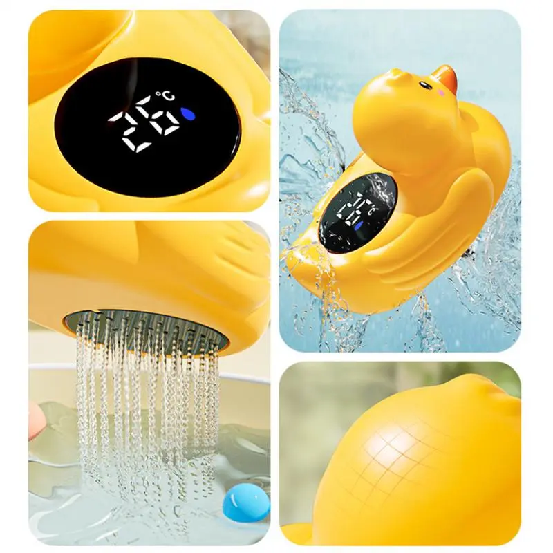 Baby Bath Tub Water Temperature Meter Floating Waterproof Digital Duck Temperature Gauge For Baby Water Bath Cartoon Floating