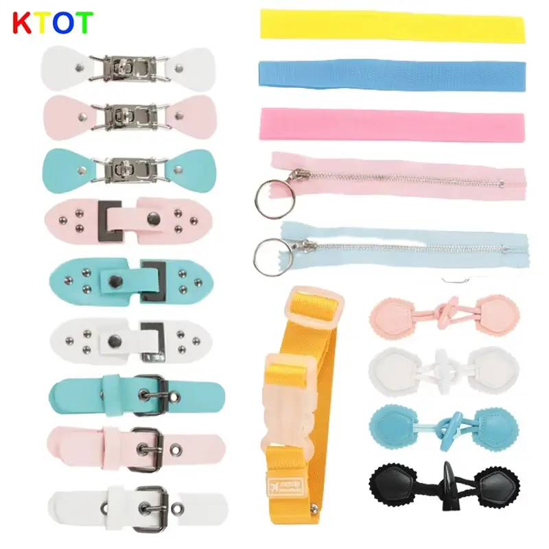 Busy Board DIY Accessories Montessori Educational Baby's Toys Lock Buckle Small Belt Horn Buckle Zipper Developed Intelligence