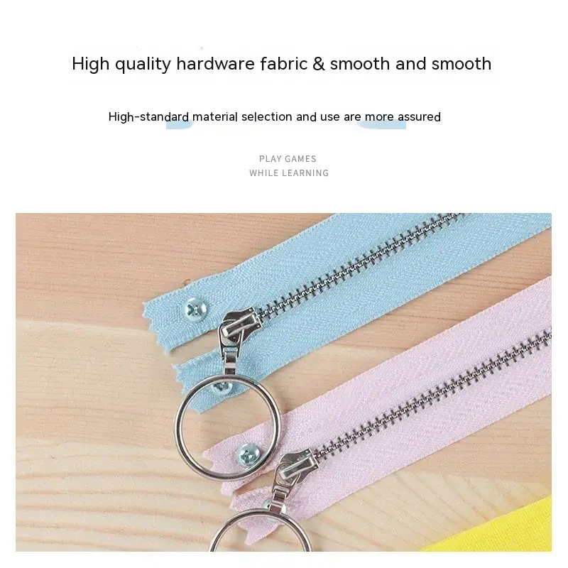 Busy Board DIY Accessories Montessori Educational Baby's Toys Lock Buckle Small Belt Horn Buckle Zipper Developed Intelligence