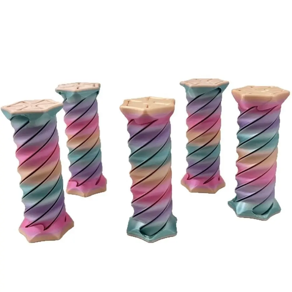 Detachable Rotating Spiral Tree Sculptures Candy Color Rotating Spiral Spiral Cone Fidget Toy Impossible 3D Design