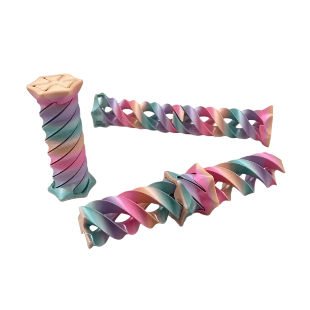 Detachable Rotating Spiral Tree Sculptures Candy Color Rotating Spiral Spiral Cone Fidget Toy Impossible 3D Design