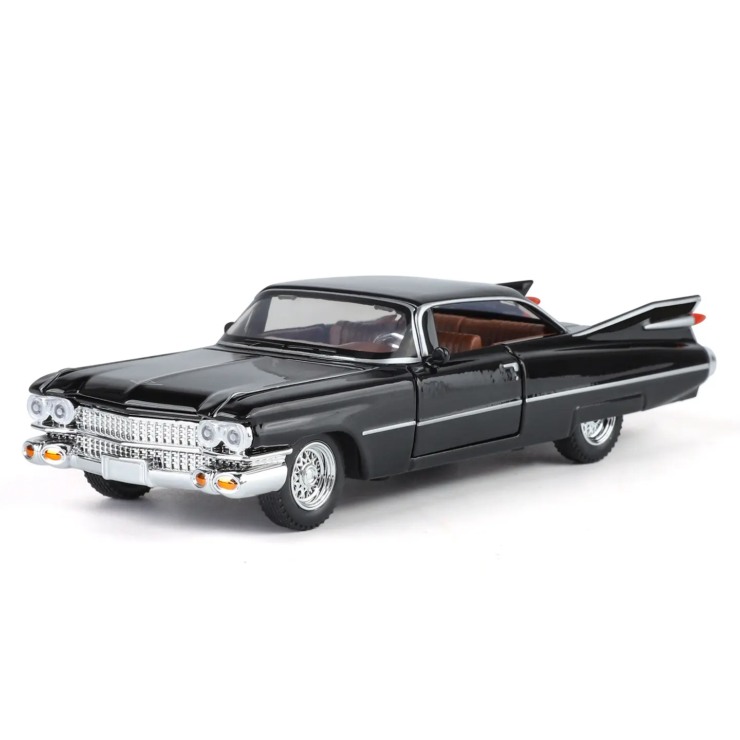 1:32 Retro Impala Classic Car Sports Car Model Sound and Light Pull Back Four Doors Toy Tabletop Ornament Collection