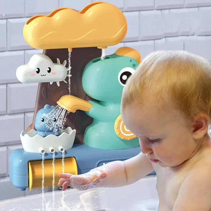 Baby Bathroom Toys Cartoon Animals Dinosaurs Take A Bath Toy Children Sucker Spray Water Take A Shower Delight Playmate Toy Gift