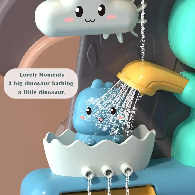 Baby Bathroom Toys Cartoon Animals Dinosaurs Take A Bath Toy Children Sucker Spray Water Take A Shower Delight Playmate Toy Gift