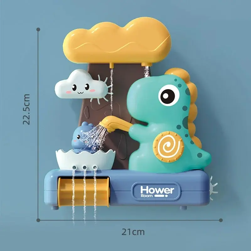 Baby Bathroom Toys Cartoon Animals Dinosaurs Take A Bath Toy Children Sucker Spray Water Take A Shower Delight Playmate Toy Gift