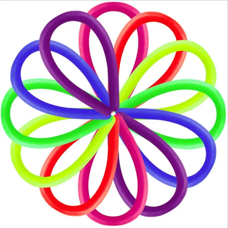 6Pcs Stretchy Noodle String Neon Kids Childrens Fidget Stress Relief Sensory Toy Decompression Elastic Rope Anti-Anxiety Toys