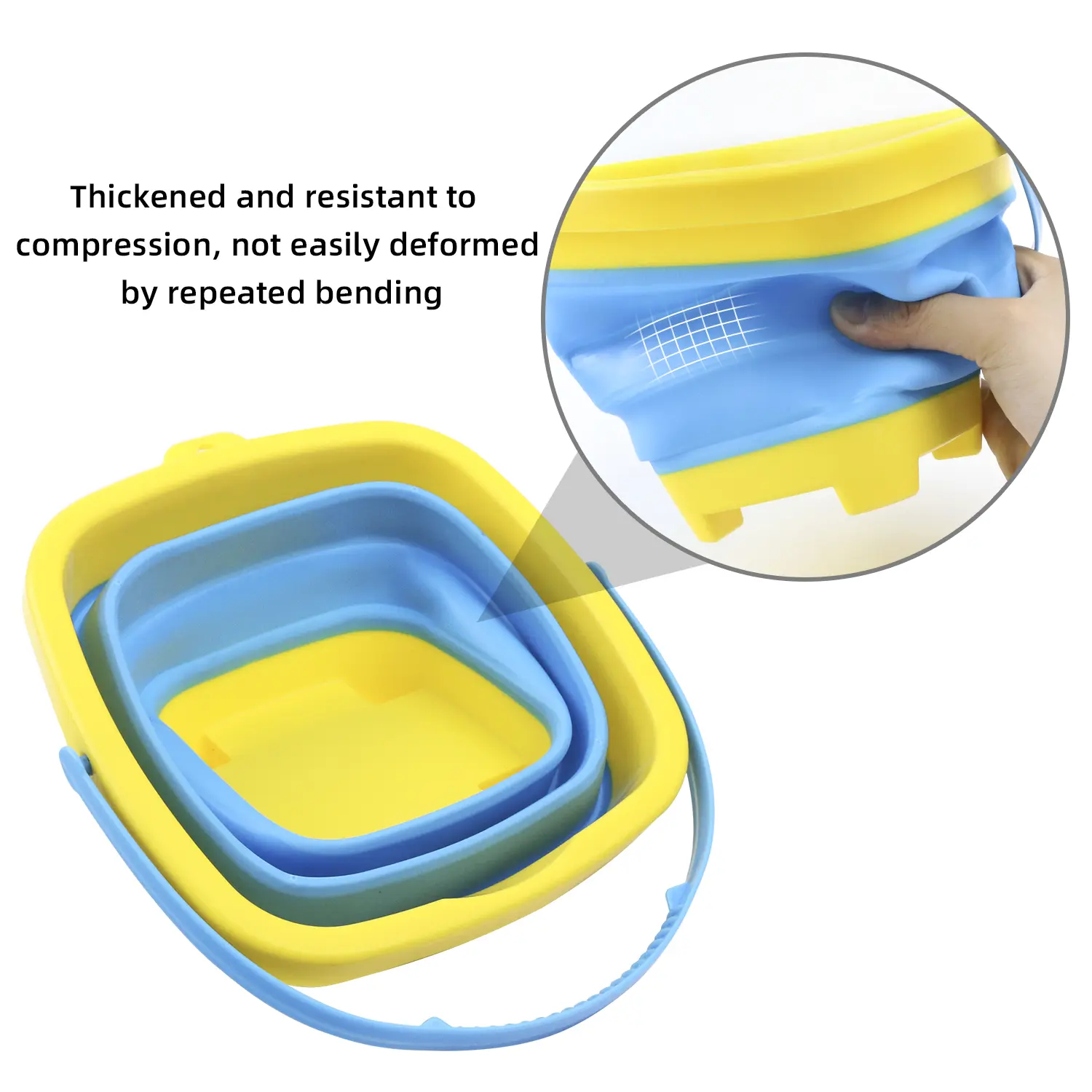 Foldable Silicone Bucket Beach Toys Summer Sand Playing Outdoor Toy Children Portable Folding Sandbox Bucket For Kids