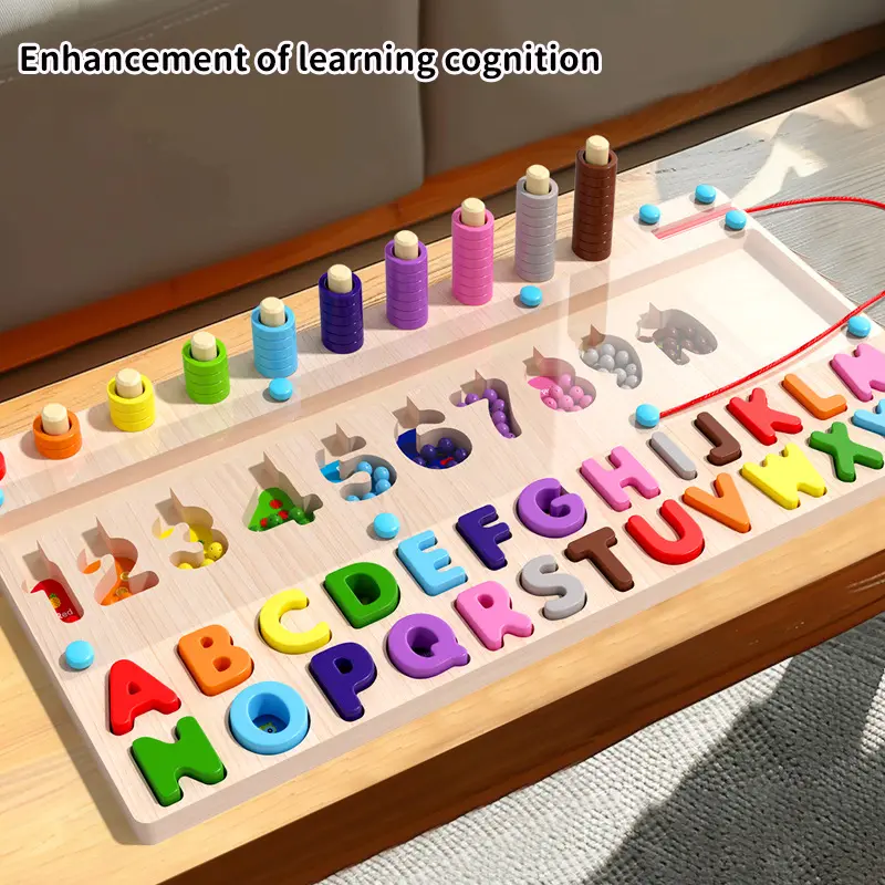 3 in 1 Children Wooden Magnetic Color and Number Maze Learning Education Toys Matching Shape Montessori Educational Toys Gifts