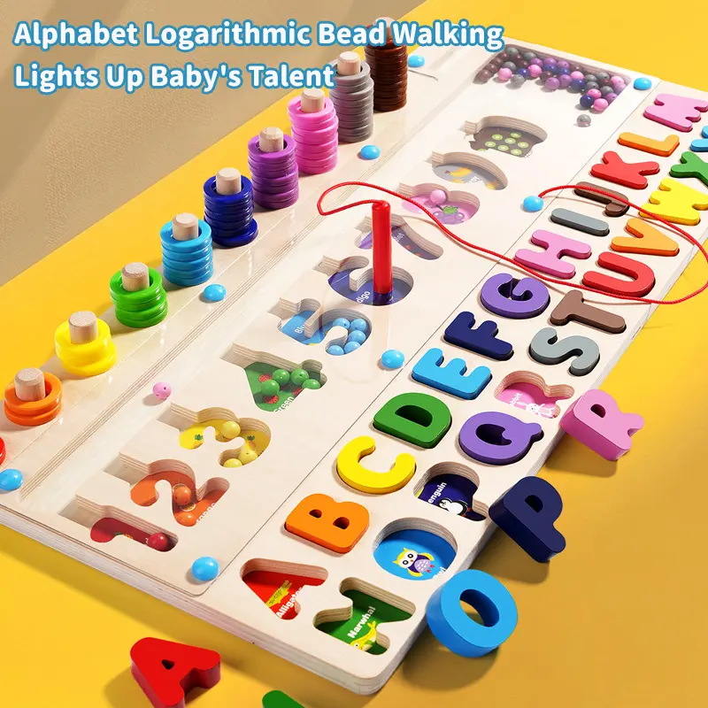 3 in 1 Children Wooden Magnetic Color and Number Maze Learning Education Toys Matching Shape Montessori Educational Toys Gifts