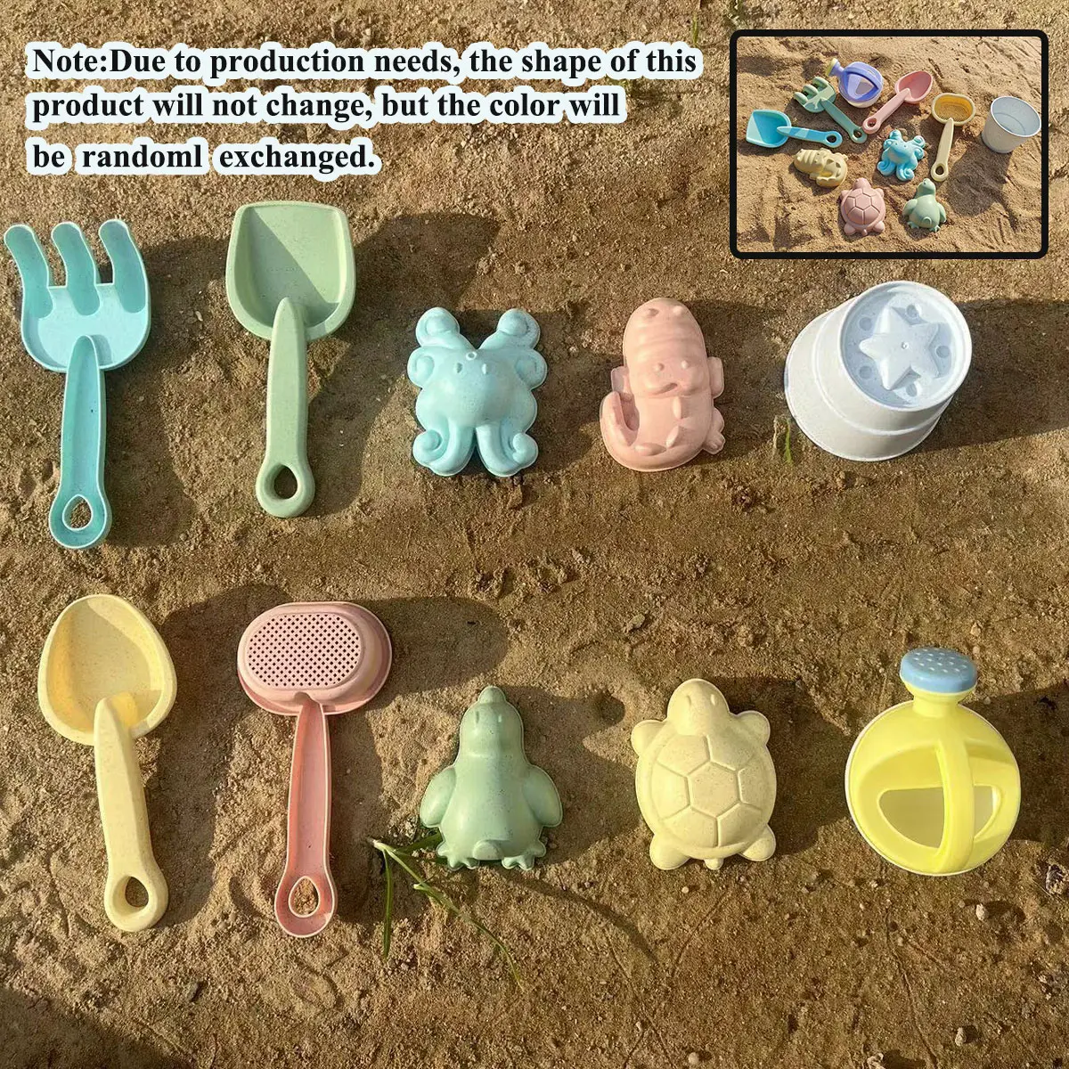 11 /1 PCS Beach Toys for Kids Sand Toys Set for Toddlers Sandbox Toys with Bucket Shovel Rake Set Summer Outdoor Children Gift