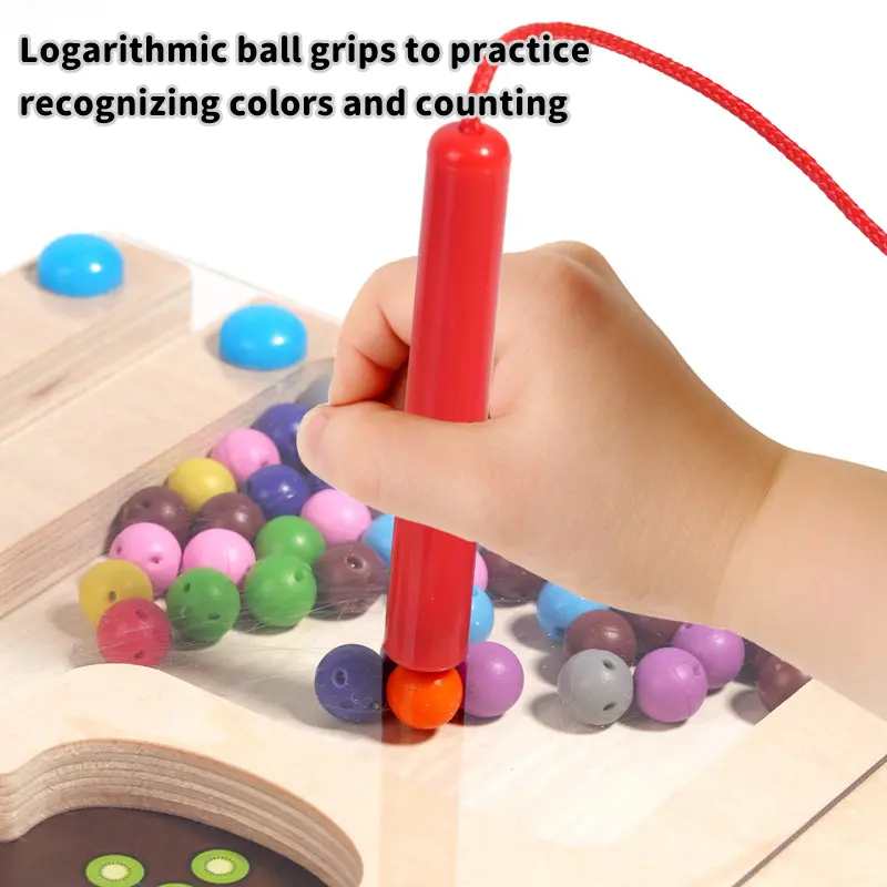 3 in 1 Children Wooden Magnetic Color and Number Maze Learning Education Toys Matching Shape Montessori Educational Toys Gifts
