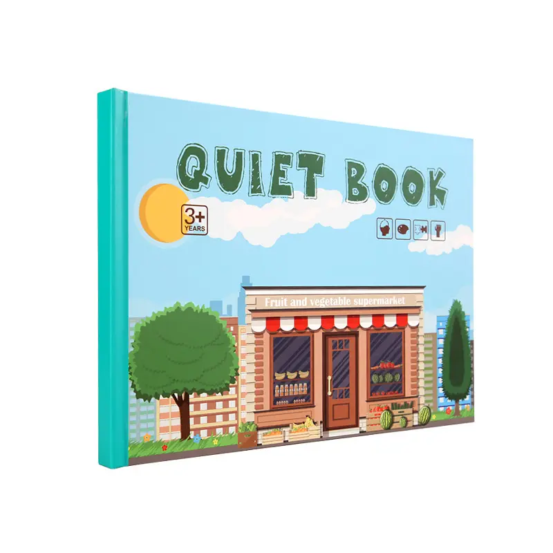 QWZ New Montessori Baby Busy Book DIY Toddlers Cognition Fun Sticker Quiet Book Early Learning Education Toys For Kids Gifts