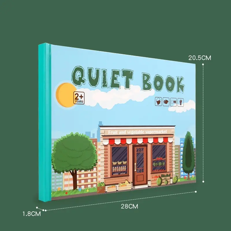 QWZ New Montessori Baby Busy Book DIY Toddlers Cognition Fun Sticker Quiet Book Early Learning Education Toys For Kids Gifts