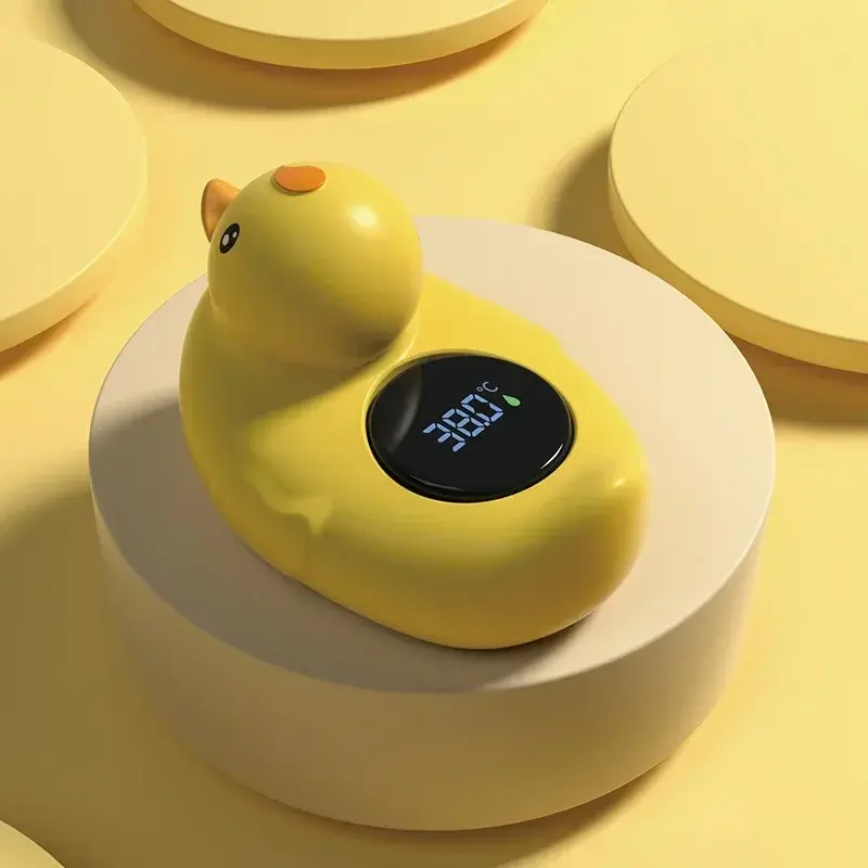 Baby Bath Thermometer - Floating Duck Shower Water Temp Sensor with Safe Temperature Alert Cute & Waterproof for Newborns
